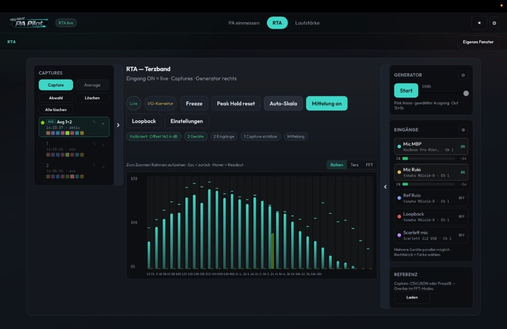 PA Pilot RTA Terzband im Dark Mode